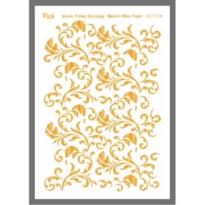 Ριζόχαρτο μεταλλικό Gold Rich, 29x42cm, GOLD7018