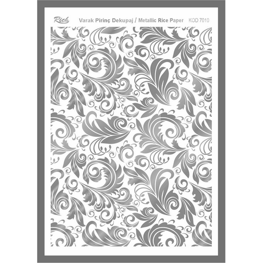 Ριζόχαρτο μεταλλικό Gold Rich, 29x42cm, SILVER7010 1 Ριζόχαρτο μεταλλικό Gold Rich, 29x42cm, SILVER7010