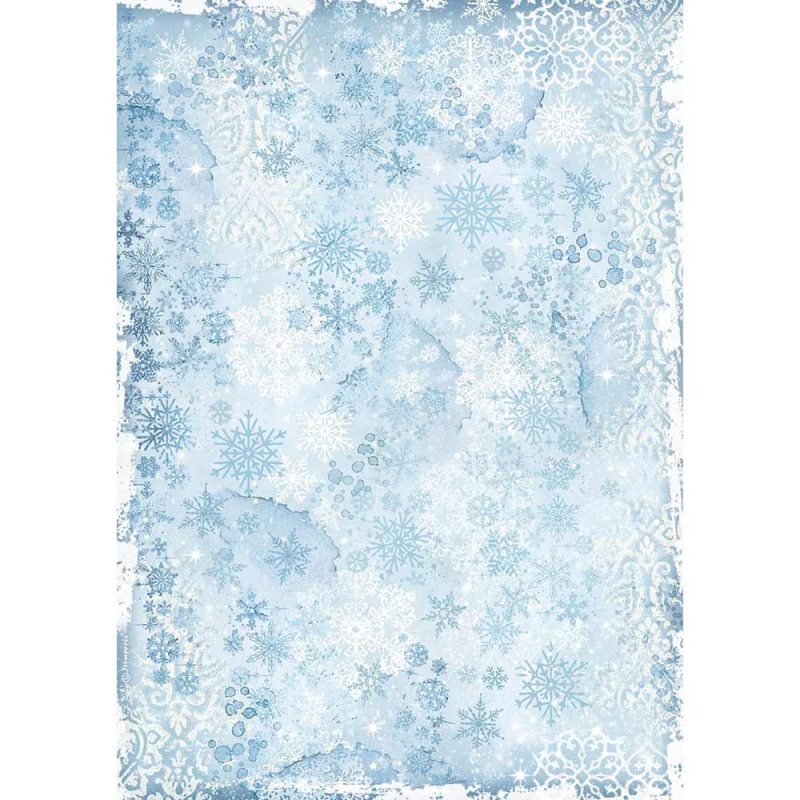 Ριζόχαρτο Stamperia 29,7x42cm A3, Snowflakes DFSA3071 1 Ριζόχαρτο Stamperia 29,7x42cm A3, Snowflakes DFSA3071