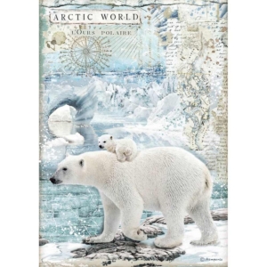 Ριζόχαρτο Stamperia 21x29cm A4, Artic World Polar bears DFSA4478