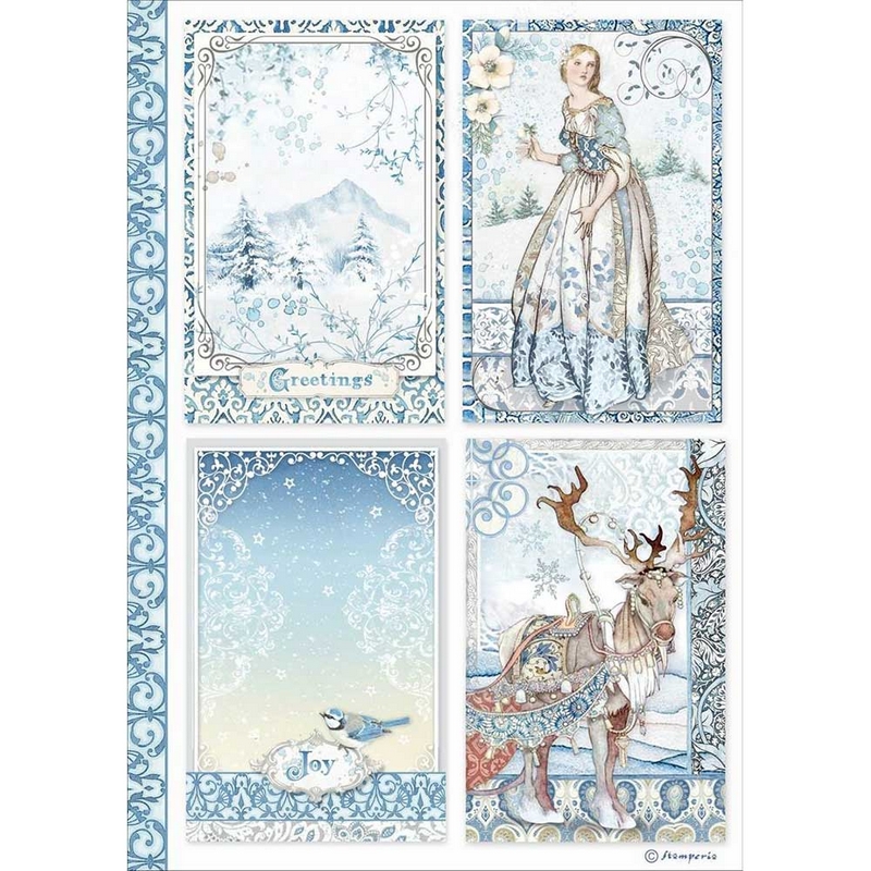 Ριζόχαρτο Stamperia 21x29cm A4, Cards DFSA4490 1 Ριζόχαρτο Stamperia 21x29cm A4, Cards DFSA4490