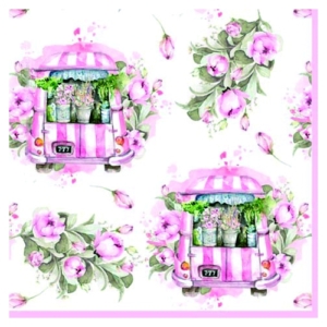 Χαρτοπετσέτα για Decoupage, Flower Truck, 1 τεμ. 361331