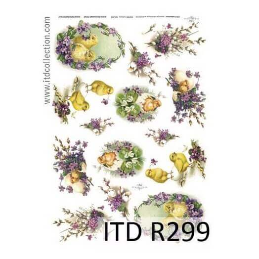 Ριζόχαρτο πασχαλινό ITD Collection, 21x29cm, R299 1 Ριζόχαρτο πασχαλινό ITD Collection, 21x29cm, R299