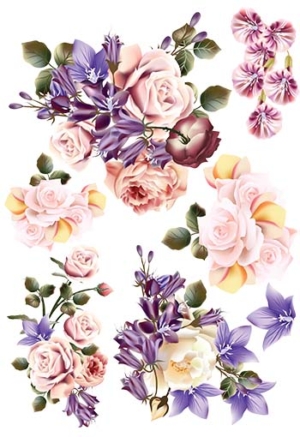 Ριζόχαρτο για Decoupage, Vintage Λουλούδια 2100110