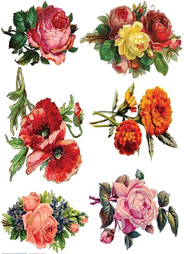 Ριζόχαρτο για Decoupage, Vintage Λουλούδια 2100127 1 Ριζόχαρτο για Decoupage, Vintage Λουλούδια 2100127