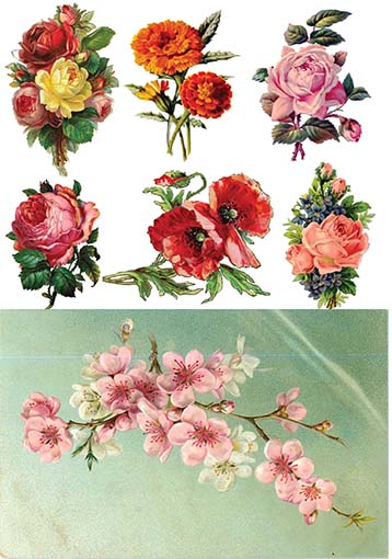 Ριζόχαρτο για Decoupage, Vintage Λουλούδια 2100128 1 Ριζόχαρτο για Decoupage, Vintage Λουλούδια 2100128