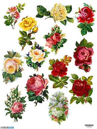 Ριζόχαρτο για Decoupage, Vintage Λουλούδια 2100140 1 Ριζόχαρτο για Decoupage, Vintage Λουλούδια 2100140