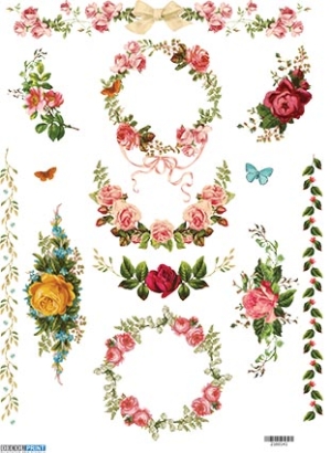 Ριζόχαρτο για Decoupage, Vintage Λουλούδια 2100141