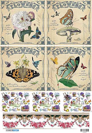Ριζόχαρτο για Decoupage, Vintage flowers 2100167