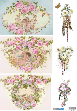 Ριζόχαρτο για Decoupage, Vintage Λουλούδια & Patterns 2100180