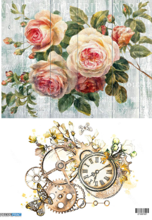 Ριζόχαρτο για Decoupage, Vintage Λουλούδια & Patterns 2100181