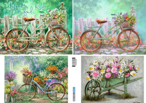 Ριζόχαρτο για Decoupage, Bicycle - Flowers 2100189