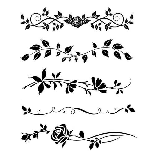 Thick Stencil 20×25 / 0.5 mm Stamperia, Bordure rose, KSTD037 1 Thick Stencil 20×25 / 0.5 mm Stamperia, Bordure rose, KSTD037