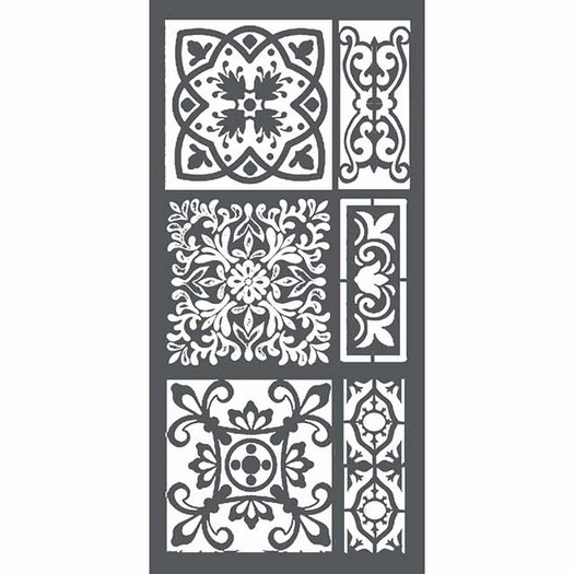 Thick Stencil 12×25 cm Stamperia, Tiles, KSTDL20 1 Thick Stencil 12×25 cm Stamperia, Tiles, KSTDL20