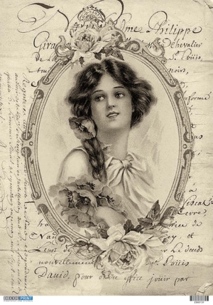 Ριζόχαρτο για Decoupage, Vintage Woman 2300137