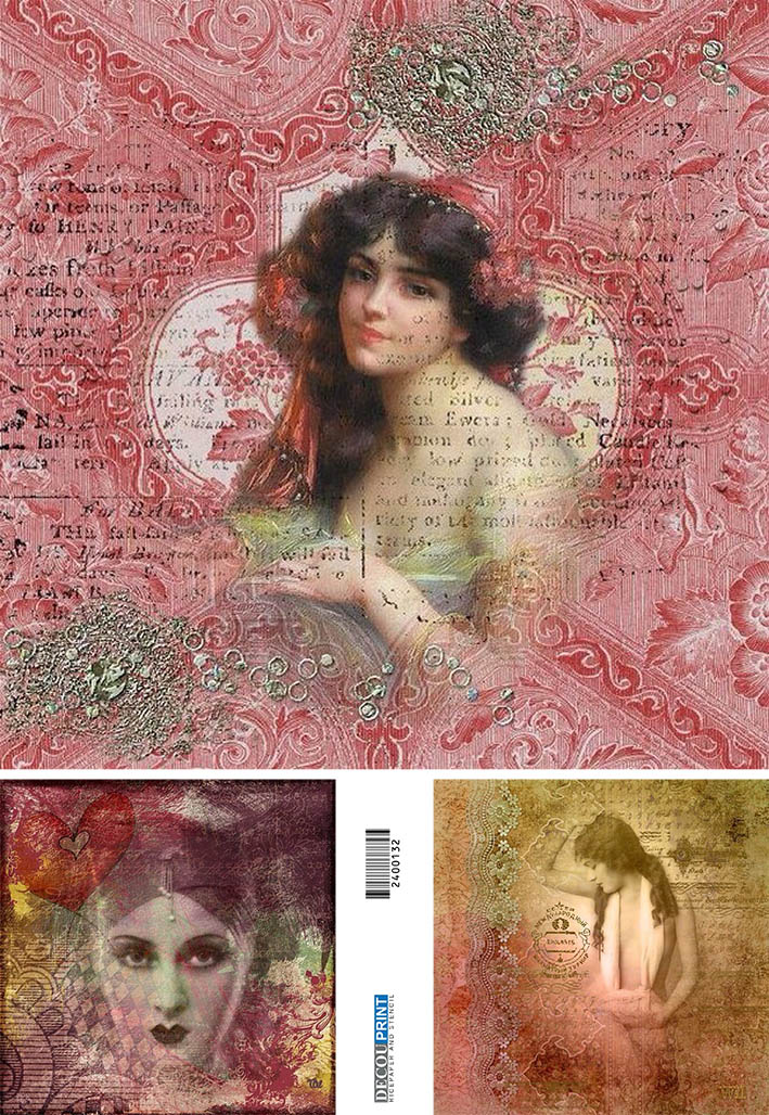 Ριζόχαρτο για Decoupage, Vintage Collage 2400132 1 Ριζόχαρτο για Decoupage, Vintage Collage 2400132