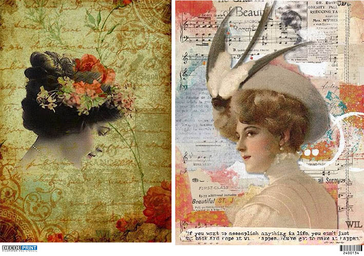 Ριζόχαρτο για Decoupage, Vintage Collage 2400134 1 Ριζόχαρτο για Decoupage, Vintage Collage 2400134