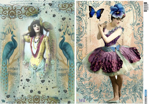 Ριζόχαρτο για Decoupage, Vintage Collage 2400137 1 Ριζόχαρτο για Decoupage, Vintage Collage 2400137