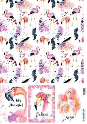 Ριζόχαρτο για Decoupage,  Φλαμίνγκο 3300122