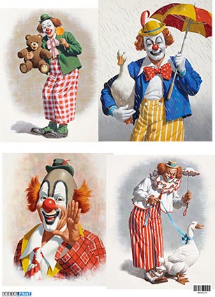 Ριζόχαρτο για Decoupage, Clown 3600114 1 Ριζόχαρτο για Decoupage, Clown 3600114