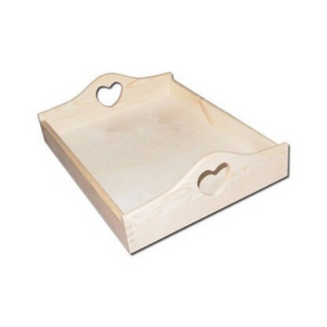 Δίσκος με καρδιά ξύλινος 400x300x105 mm, TC774D