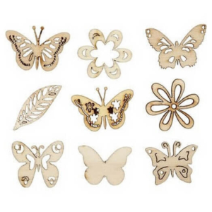 Ξύλινα διακοσμητικά summer28 mm, love, σετ 45 τεμ. 52377