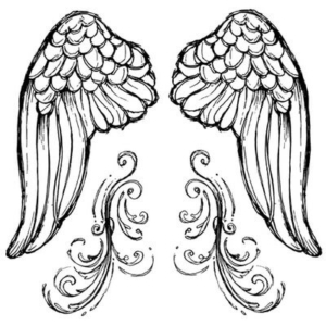 Σφραγίδα HD Angel’s wings 10x10cm ,Stamperia WTKCC43