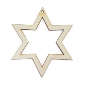 Διακοσμητικό ξύλινο αστέρι , 95 mm. ZN242