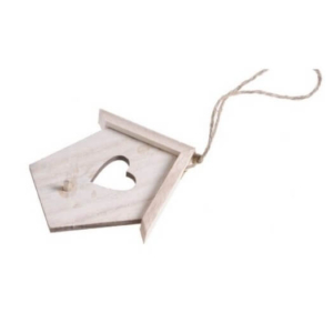 Σπιτάκια κρεμαστά ξύλινα, 11cm, 4 τεμ. 129CAN16210/11/12WW