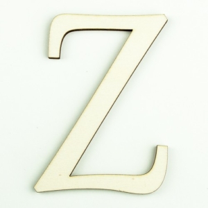 Ξύλινο γράμμα 9cm, πάχος 5mm, Ζ. sf105