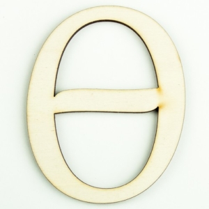 Ξύλινο γράμμα 9cm, πάχος 5mm, Θ. sf107