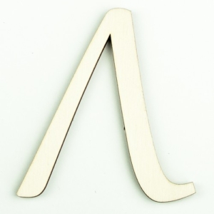 Ξύλινο γράμμα 9cm, πάχος 5mm, Λ. sf110