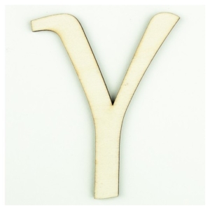 Ξύλινο γράμμα 9cm, πάχος 5mm, Υ. sf119