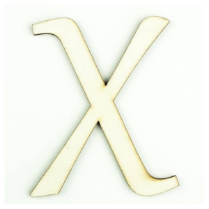 Ξύλινο γράμμα 9cm, πάχος 5mm, Χ. sf121