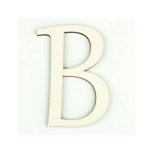 Ξύλινο γράμμα 6cm, πάχος 5mm, Β. sf125