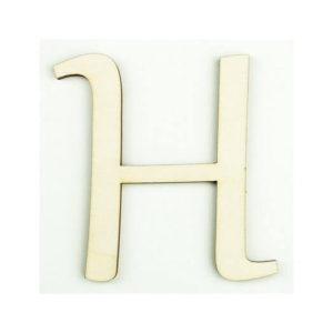Ξύλινο γράμμα 6cm, πάχος 5mm, Η. sf130