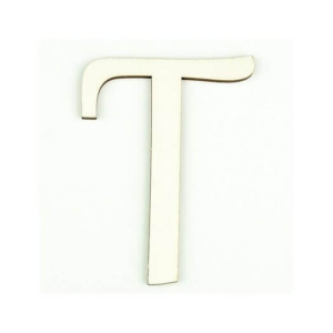 Ξύλινο γράμμα 6cm, πάχος 5mm, Τ. sf142