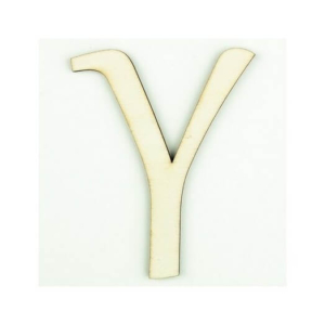 Ξύλινο γράμμα 6cm, πάχος 5mm, Υ. sf143