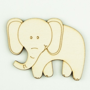 Ξύλινα διακοσμητικά Ελεφαντάκια 7x5cm, 3 τεμ. sf158