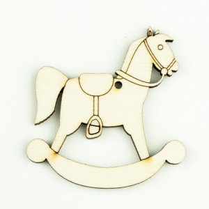 Ξύλινο διακοσμητικό Κουνιστό Αλογάκι 6x6cm, 3 τεμ. sf166