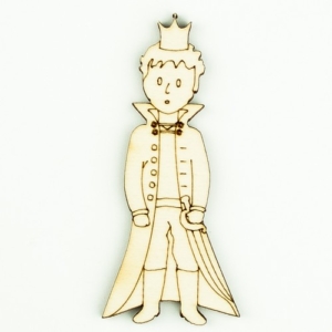 Ξύλινο διακοσμητικό Πρίγκιπας 8x4cm, 3τεμ. sf167