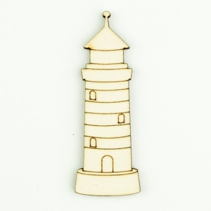 Ξύλινο διακοσμητικό Φάρος 7x2cm, 3 τεμ. sf170