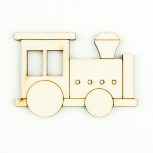 Ξύλινο διακοσμητικό Τρένο 6x4cm, 3τεμ. sf175