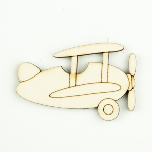 Ξύλινο διακοσμητικό Αεροπλάνο παλιό 7x4cm, 3τεμ. sf181