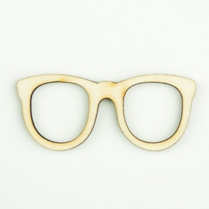 Ξύλινα διακοσμητικά Γυαλάκια 7x3cm, 3τεμ. sf185