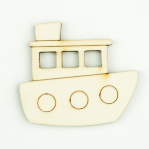 Ξύλινα διακοσμητικά Καραβάκια 6x5cm, 3 τεμ. sf187