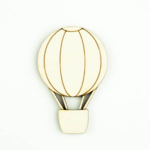 Ξύλινα διακοσμητικά Αερόστατο 6×4 cm, 3τεμ. sf197