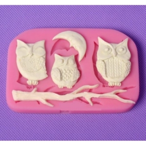 Καλούπι σιλικόνης, Κουκουβάγιες 9.5x6cm AF898