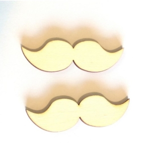 Ξύλινα μουστάκια 7×2.1cm , 4τεμ. sf201