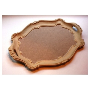 Δίσκος mdf με χερούλια vintage extra large 34x48cm, C08102